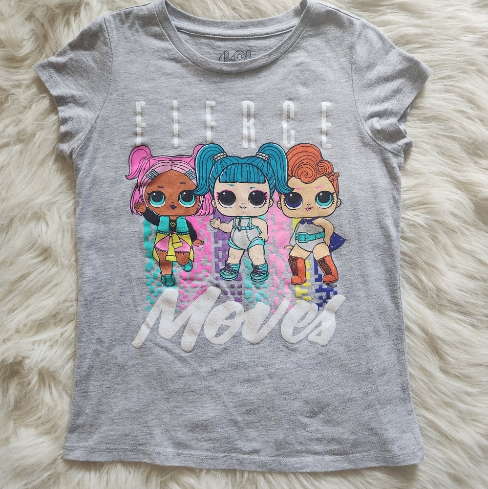 2/$15 Girls L.O.L. T-shirt (size 10/12)